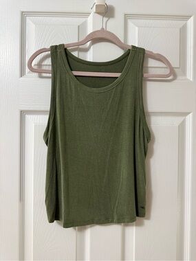 American Eagle Outfitters Olive Green Women's Tank Top